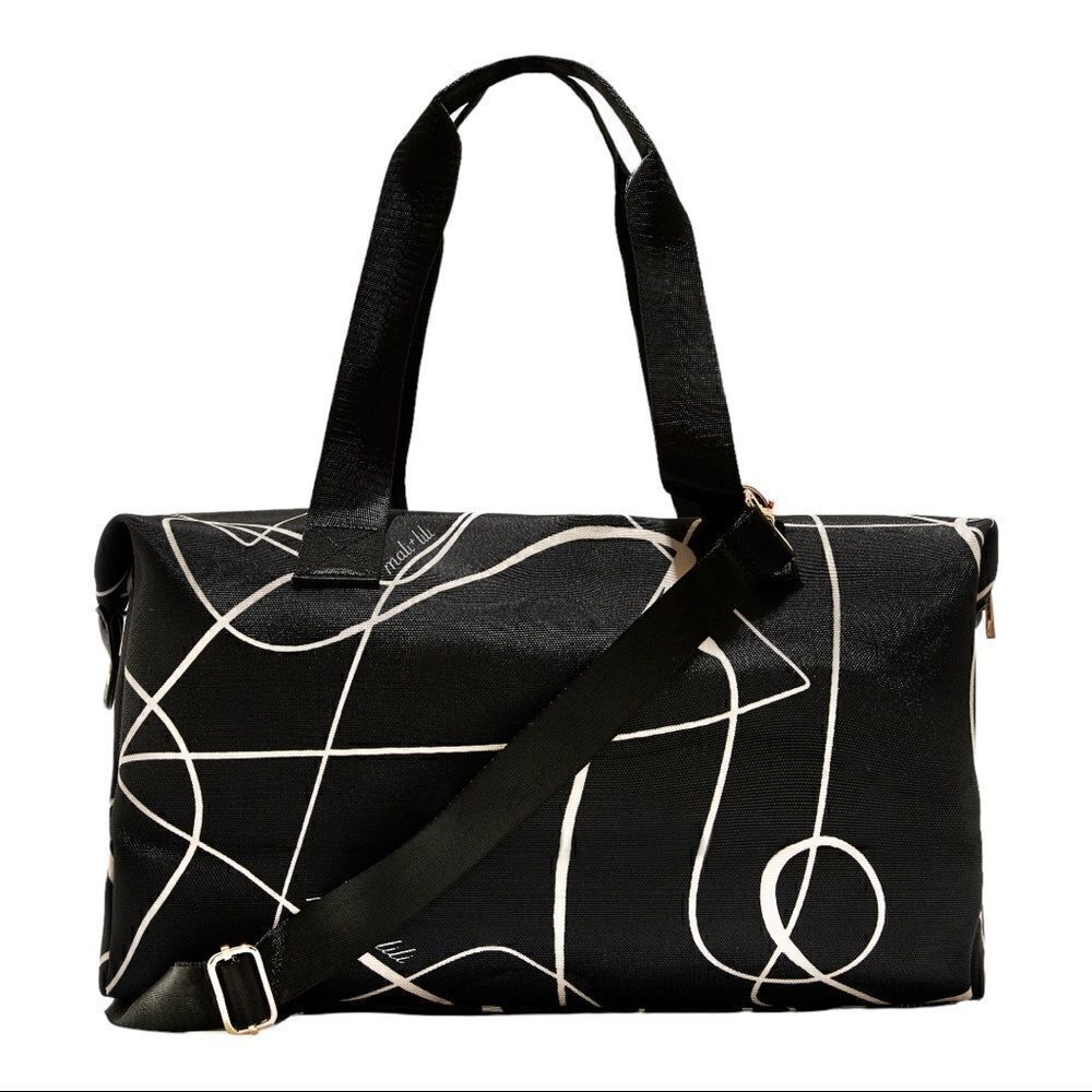 Mali + Lili Weekender Bag in Black Abstract